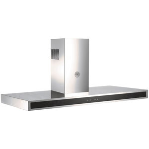 Bertazzoni 48 in. Chimney Style Range Hood with 3 Speed Settings, 600 CFM, Convertible Venting & 2 LED Lights - Stainless Steel, , hires