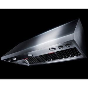 JennAir Pro-Style 48 in. Ducted Canopy Pro Style Style Range Hood with 1200 CFM, 4 Fan Speeds & 3 Halogen Lights - Stainless Steel, , hires