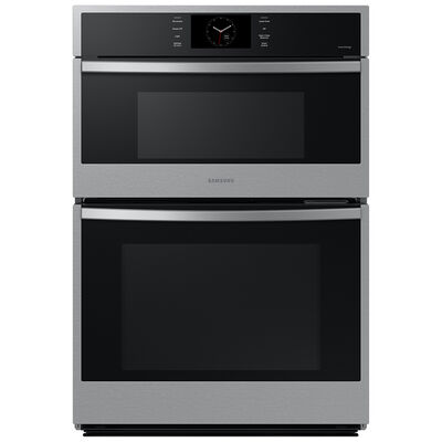Samsung 30 in. 7.0 cu. ft. Electric Smart Oven/Microwave Combo Wall Oven with Dual Convection & Self Clean - Stainless Steel | NQ70CG600DSR