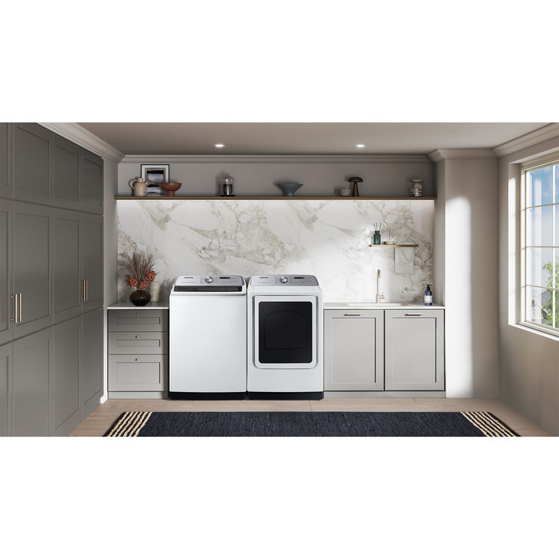 Samsung 27 in. 5.4 cu. ft. Smart Top Load Washer with ActiveWave Agitator and Super Speed Wash - White, White, hires