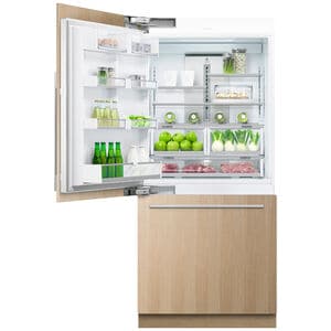 Fisher & Paykel Series 7 Integrated 36 in. Built-In 16.8 cu. ft. Smart Counter Depth Bottom Freezer Refrigerator with Ice Maker Left Hinged - Custom Panel Ready, , hires