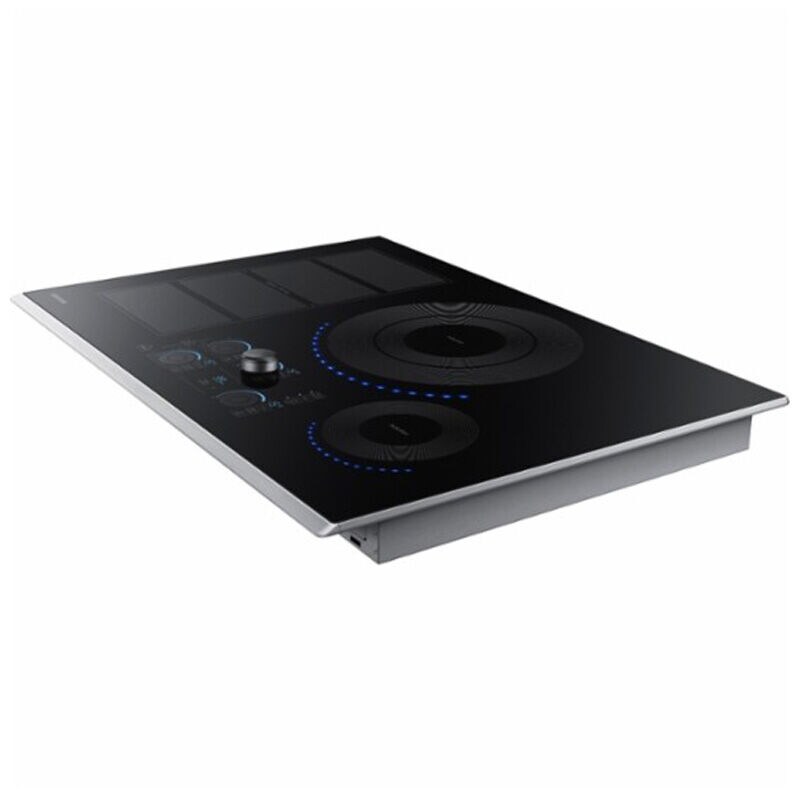 Samsung 30 in. 4-Burner Smart Induction Cooktop with Simmer Burner & Power Burner - Stainless Steel, Stainless Steel, hires