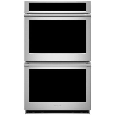Monogram Statement Series 30 in. 10 cu. ft. Smart Top Control SpeedElectric Double Wall Oven with True European Convection - Stainless Steel | ZTD90DPSNSS