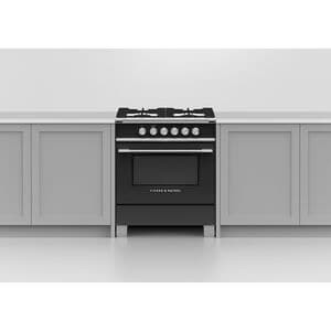 Fisher & Paykel Series 7 30 in. 3.5 cu. ft. Standard Convection Gas Range with 4 Sealed Burners - Black, , hires
