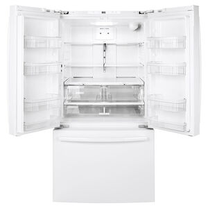 GE 36 in. 27.0 cu. ft. French Door Refrigerator with Internal Water Dispenser - White, White, hires