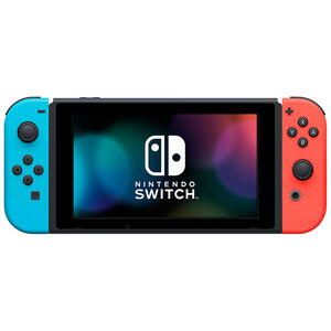 Nintendo Switch with Neon Blue and Neon Red Joy Con, , hires