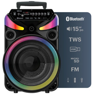 Borne Portable Party Speaker System - Black, , hires