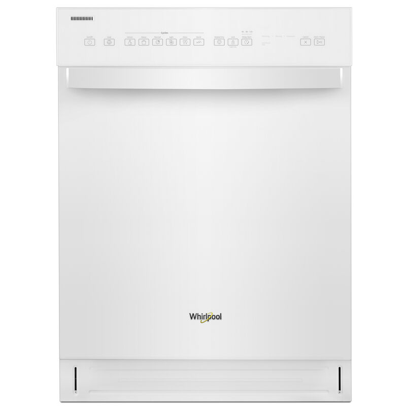 Whirlpool 24 in. ADA Compliant Front Control Dishwasher with 51 dBa Sound Level - White, White, hires