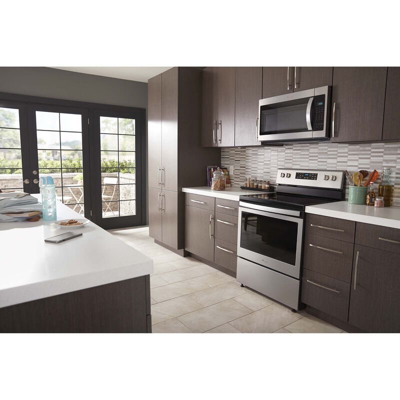 Whirlpool 30 in. 1.7 cu. ft. 1000W Over-the-Range Microwave with 300 CFM - Stainless Steel, Stainless Steel, hires