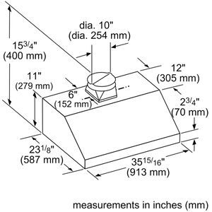 Thermador Masterpiece Series 36 in. Smart Ducted Canopy Pro Style Style Range Hood with 1000 CFM, 4 Fan Speeds & 2 LED Lights - Stainless Steel, , hires