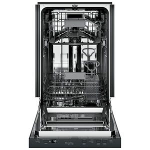 GE Profile 18 in. Built-In Dishwasher with Top Control, 47 dBA Sound Level, 8 Place Settings, 3 Wash Cycles & Sanitize Cycle - Black, Black, hires