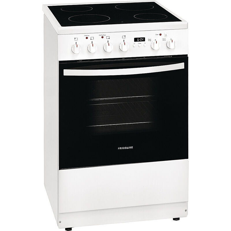 Frigidaire 24 in. 1.9 cu. ft. Standard Convection Electric Range with Smoothtop Burners - White, White, hires