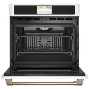 Cafe Professional Series 30 in. 5 cu. ft. Smart Electric Single Wall Oven with True European Convection - Matte White, Matte White, hires