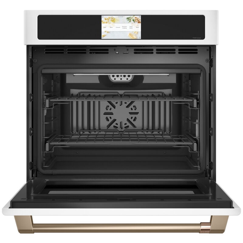 Cafe Professional Series 30 in. 5 cu. ft. Smart Electric Single Wall Oven with True European Convection - Matte White, Matte White, hires