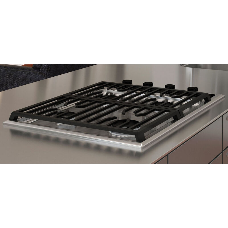 Wolf Transitional Series 30 in. 4-Burner LP Gas Cooktop with Simmer Burner - Stainless Steel, , hires
