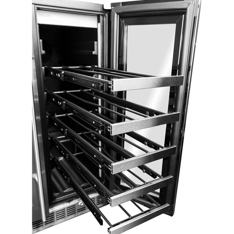 Danby Appliances 24 in. Built-In 4.5 cu. ft. Compact Beverage Center with Adjustable Shelves & Digital Control - Stainless Steel, , hires
