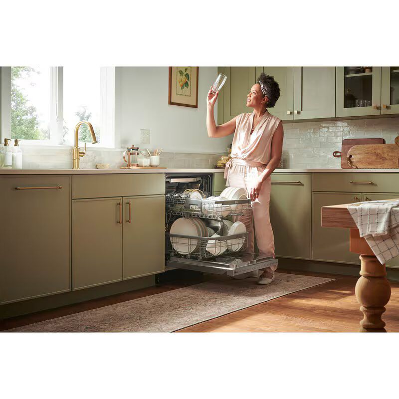 LG 24 in. Smart Built In Dishwasher with Top Control 44 dBA Sound Level 15 Place Settings 10 Wash Cycles Sanitize Cycle PrintProof Stainless Steel P.C. Richard Son