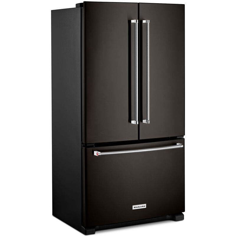 KitchenAid 36 in. 20.0 cu. ft. Counter Depth French Door Refrigerator with Internal Water Dispenser - Black Stainless Steel, , hires