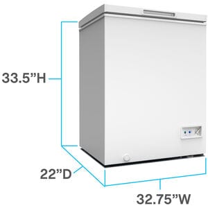 Avanti 33 in. 7.0 cu. ft. Garage-Ready Chest Freezer - White, , hires