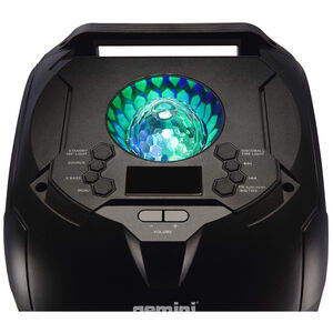 Gemini 360 Portable Bluetooth Speaker with LED Party Lighting - Black, , hires