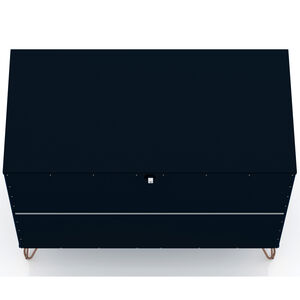 Manhattan Comfort Rockefeller Mid-Century Modern 3-Drawer Dresser - Tatiana Midnight Blue, Midnight Blue, hires