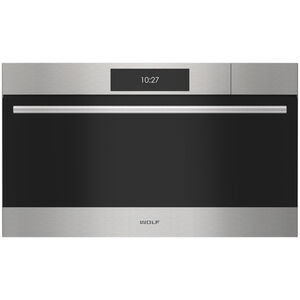 Wolf E Series 30 in. 2.4 cu. ft. Electric Wall Oven with Dual Convection & Steam Clean - Stainless Steel, , hires