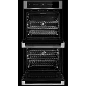 JennAir Rise 27 in. 8.6 cu. ft. Front Control Electric Double Wall Oven with Standard Convection - Stainless Steel, , hires