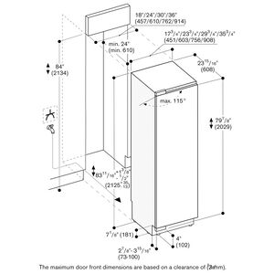 Gaggenau Vario 400 Series 18 in. 8.6 cu. ft. Built-in Smart Double-Drawers Upright Freezer with Ice-Maker & Adjustable Shelves - Custom Panel Ready, , hires