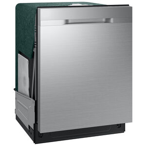 Samsung 24 in. Top Control Flush-Mount Dishwasher with 48 dBA Sound Level, 3rd- Rack, AutoRelease Door Drying & Pocket Handle - Fingerprint Resistant Stainless Steel, , hires