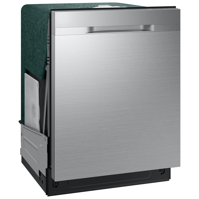 Samsung 24 in. Top Control Flush-Mount Dishwasher with 48 dBA Sound Level, 3rd- Rack, AutoRelease Door Drying & Pocket Handle - Fingerprint Resistant Stainless Steel, , hires