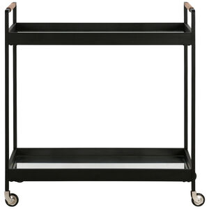 Hudson & Canal Riyo 33" Wide Rectangular Bar Cart - Blackened Bronze, , hires