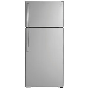 GE 28 in. 16.6 cu. ft. Top Freezer Refrigerator - Stainless Steel, Stainless Steel, hires