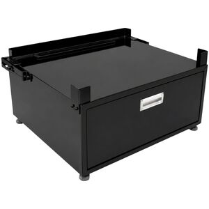 Equator Universal Laundry Pedestal for 24" Washer, Dryer & Combo with Storage Drawer - Black, , hires
