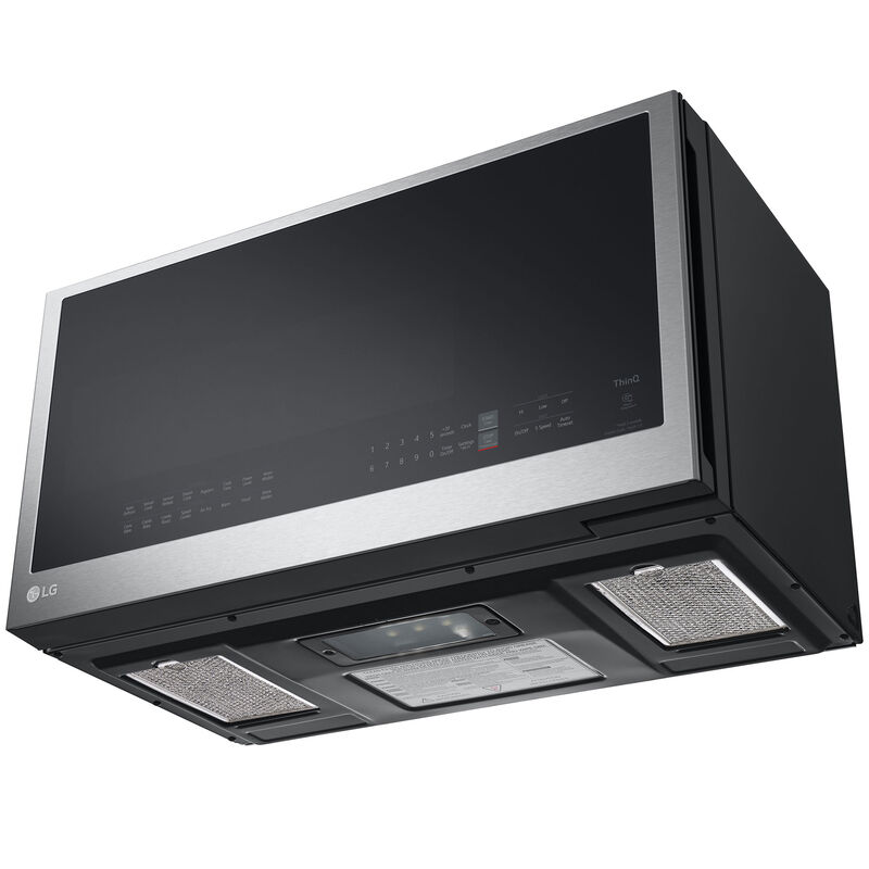 LG 30 in. 1.7 cu. ft. 950W Smart Over-the-Range Microwave with 300 CFM, Convection & Sensor Cooking - PrintProof Stainless Steel, PrintProof Stainless Steel, hires