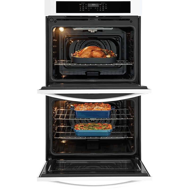 Frigidaire 27 in. 7.6 cu. ft. Top Control Electric Double Wall Oven with Standard Convection - White, White, hires