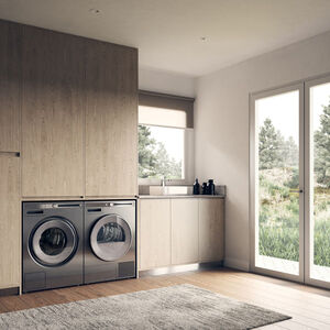 Asko Logic Series 23 in. 5.1 cu. ft. Stackable Electric Dryer with Sensor Dry - Titanium, Titanium, hires