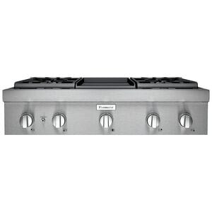 Thermador Professional Series 36 in. 4-Burner Natural Gas Rangetop with Griddle, Simmer Burner & Power Burner - Stainless Steel, , hires