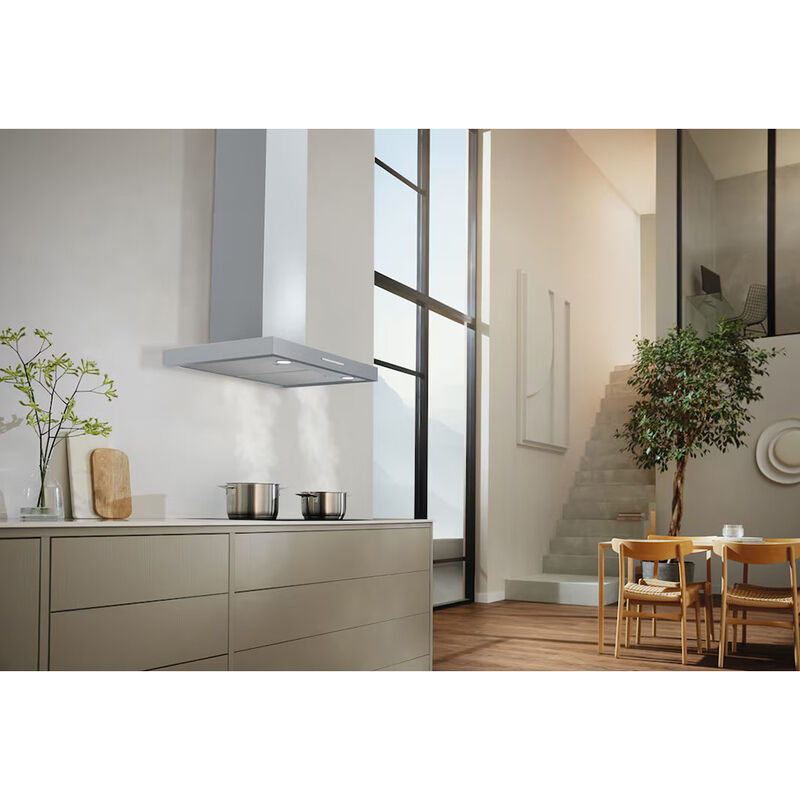 Miele 30 in. Convertible Chimney Style Range Hood with 510 CFM, 3 Fan Speeds & 2 LED Lights - Stainless Steel, , hires