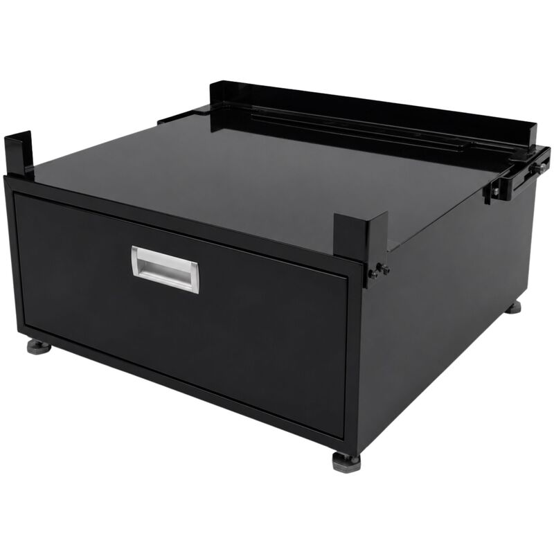 Equator Universal Laundry Pedestal for 24" Washer, Dryer & Combo with Storage Drawer - Black, , hires