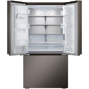 LG 36 in. 25.5 cu. ft. Smart Counter Depth French Door Refrigerator with Ice & Water Dispenser - PrintProof Black Stainless Steel, PrintProof Black Stainless Steel, hires