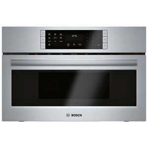 Bosch 800 Series 30 in. 1.6 cu.ft Built-In Microwave with 10 Power Levels & Sensor Cooking Controls - Stainless Steel, , hires