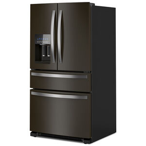 Whirlpool 36 in. 24.5 cu. ft. 4-Door French Door Refrigerator with Ice & Water Dispenser - Fingerprint resistant Black Stainless, Fingerprint Resistant Black Stainless, hires
