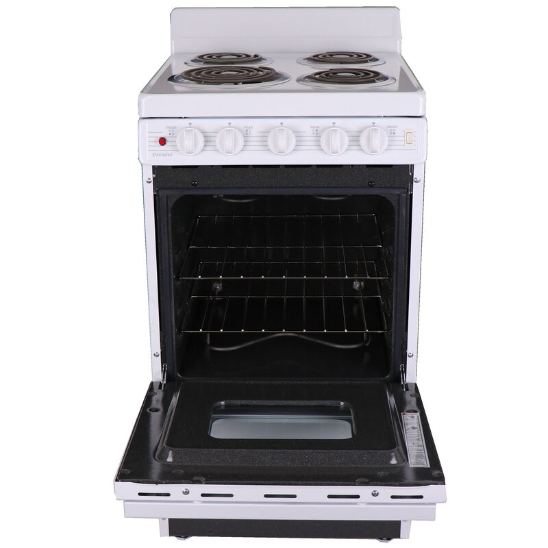 Premier 20 in. 2.4 cu. ft. Electric Range with Coil Burners - White, , hires