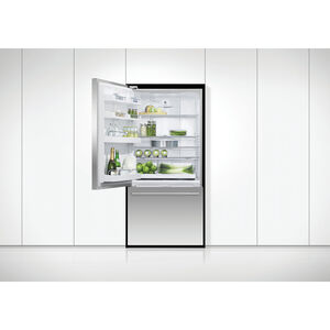 Fisher & Paykel Series 5 31 in. 17.1 cu. ft. Smart Counter Depth Bottom Freezer Refrigerator, Left Hinge - Stainless Steel, , hires