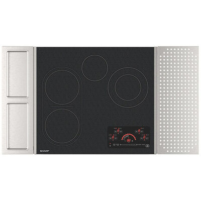 Sharp 24 in. Electric Cooktop with 4 Radiant Burners - Black | SCR2442FB