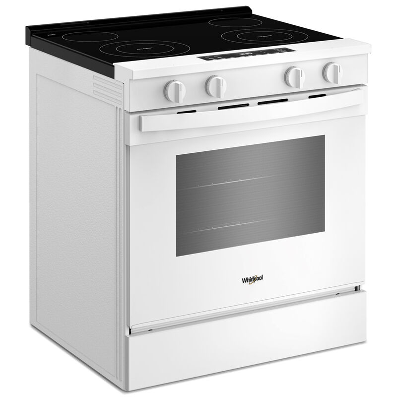 Whirlpool 30 in. 5.3 cu. ft. Smart Air-Fry Electric Range with Radiant Burners - White, , hires