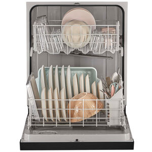 Whirlpool 24 in. Front Control Dishwasher with 59 dBa Sound Level & Pocket - Stainless Steel, Stainless Steel, hires