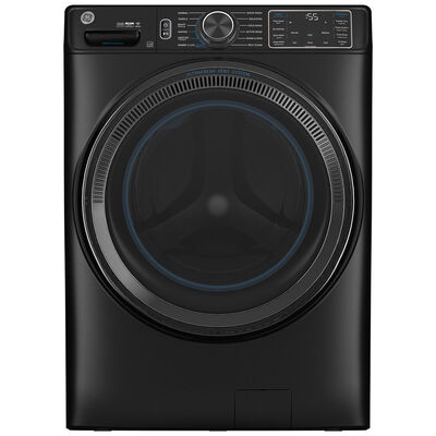 GE 28 in. 5.0 cu. ft. Smart Stackable Front Load Washer with OdorBlock, Sanitize Cycle & Steam Cycle - Carbon Graphite | GFW655SPVDS