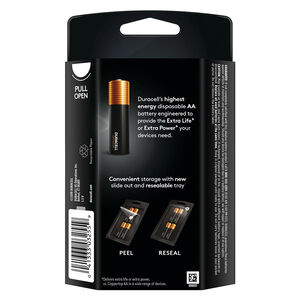 Duracell Optimum AA 1.5V Alkaline Extra Life Batteries - 4 Pack, , hires