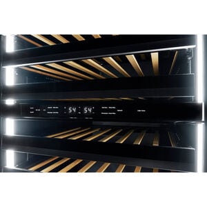 JennAir Noir 24 in. Undercounter Wine Cooler with Wood Racks, Dual Temperature Zones & 45 Bottle Capacity - Black, , hires